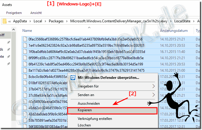Windows-10 Hintergrund-Bilder Login-Bildschirm Ordner!