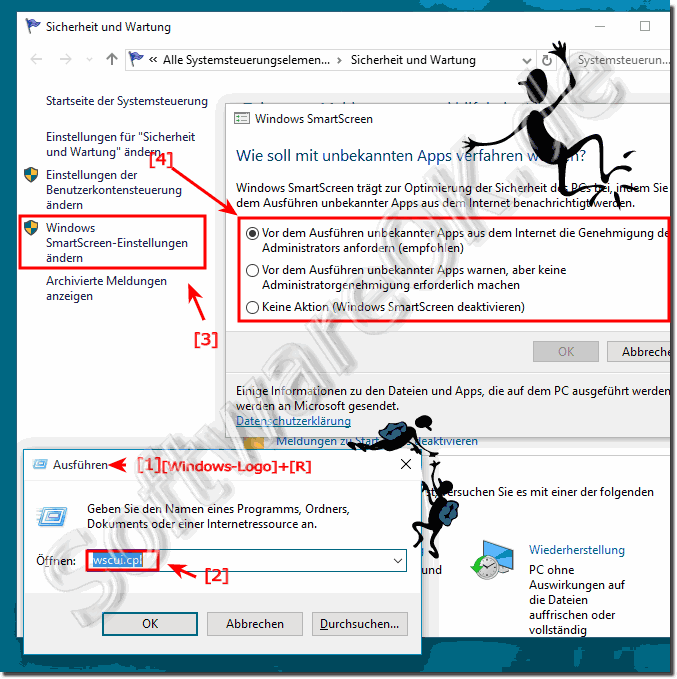 Windows-10 SmartScreen Optionen und Deaktivieren! 