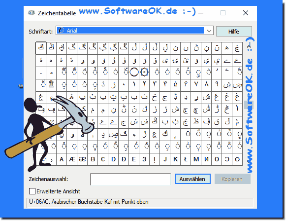 Windows-10 Zeichentabelle!