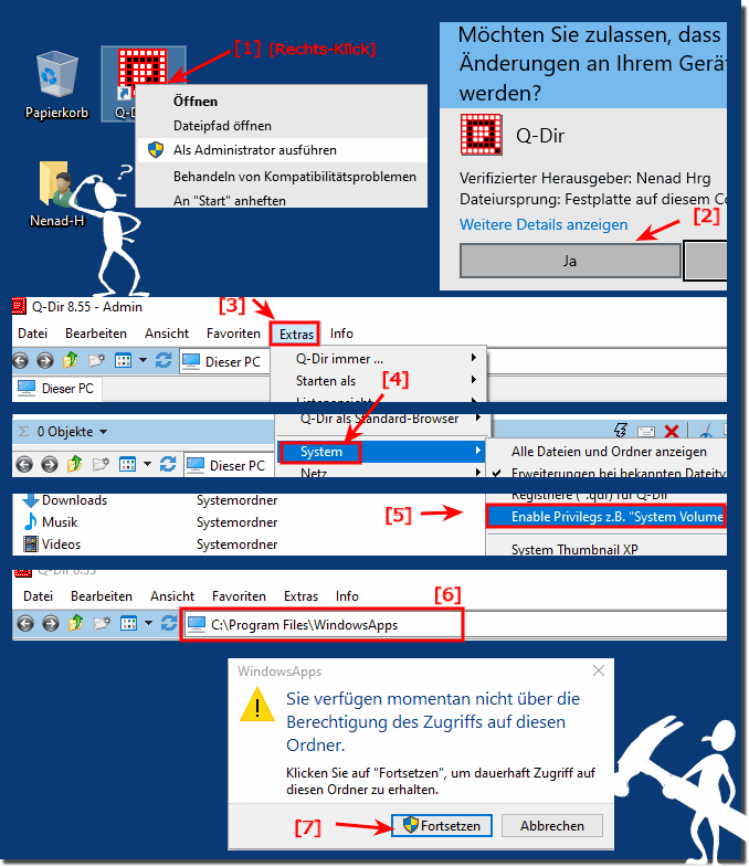 Windows-10 alle APPs Ordner öffen!