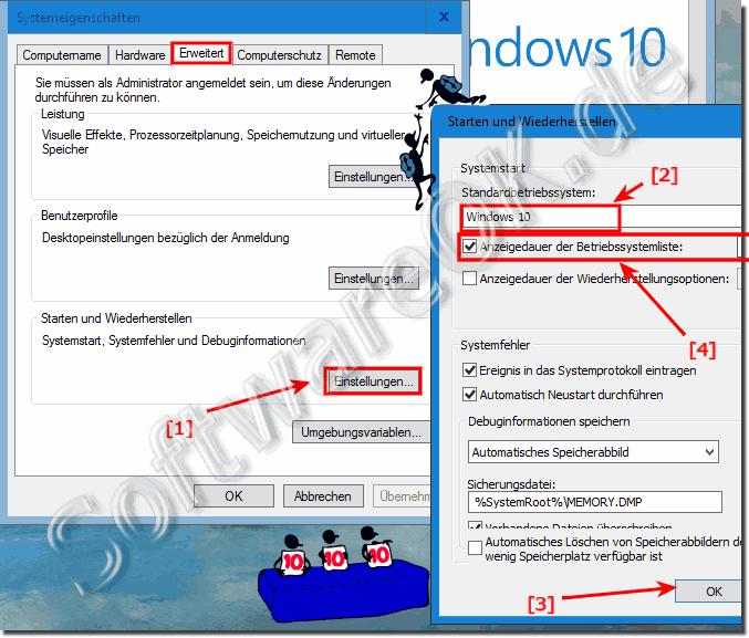 Windows-10 als Standard Betriebssystem festlegen!