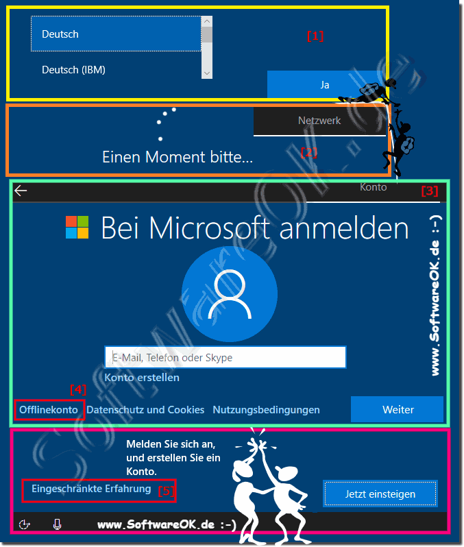 Windows-10 ohne Microsoft Account Konto installieren!