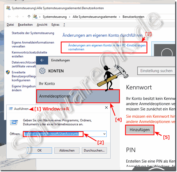 Windows 10 Passwort bzw. neues Kennwort setzen!