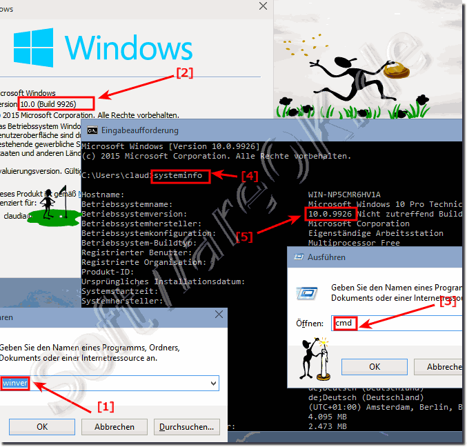 Windows 10 Versionsnummer und Build-Nummer!