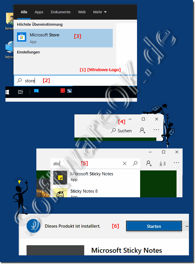 Windows 10 am Desktop Kurznotizen Installieren!