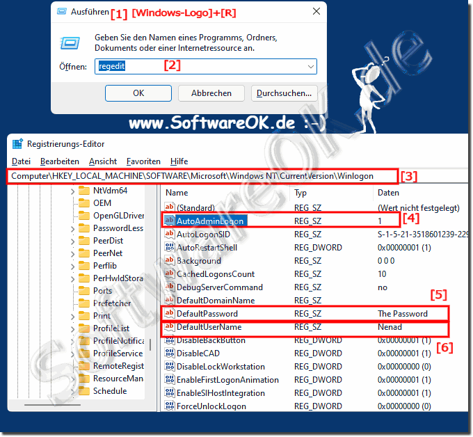 Automatisch unter Windows 11 oder 10 anmelden / autologin!