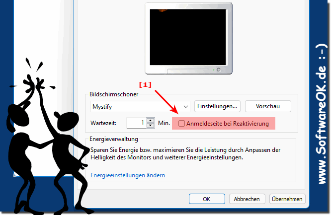 Bildschirmschoner Kennwort bei Windows 11!