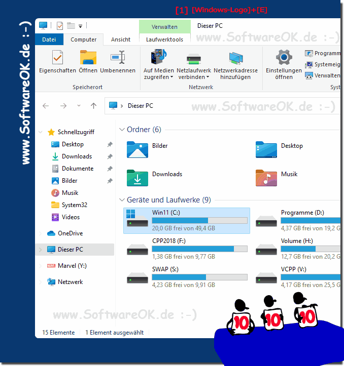 Den neue Datei Explorer in MS Windows 11 OS!