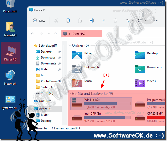 Die Laufwerke auf Windows 11 im Explorer! 