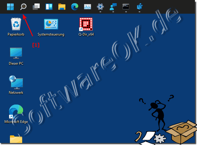 Die Windows 11 Taskleiste oben am Desktop!