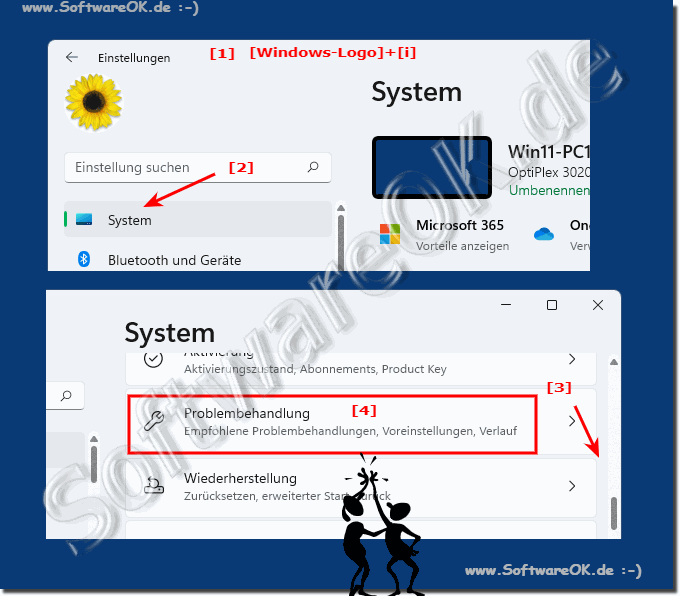 Die neue Problem Behandlung in Windows 11 finden!