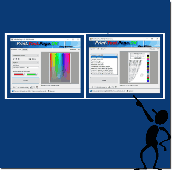 Erweiterte Druckertestseite in Windows 11 Drucken!