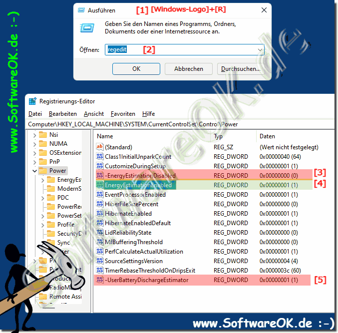 Geschätzte Zeit der verbleibende Akkulaufzeit in der Windows 11 Taskleiste!
