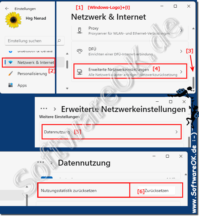 Internet-Daten-Nutzungs-Statistik in Windows 11 Zurcksetzen!