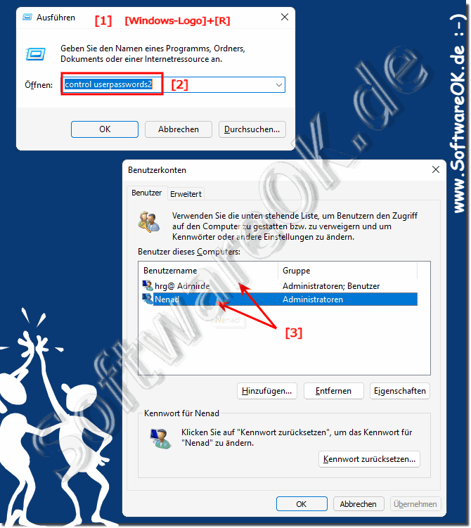 Lokale Benutzer und Microsoft Konto unter Windows erkennen!