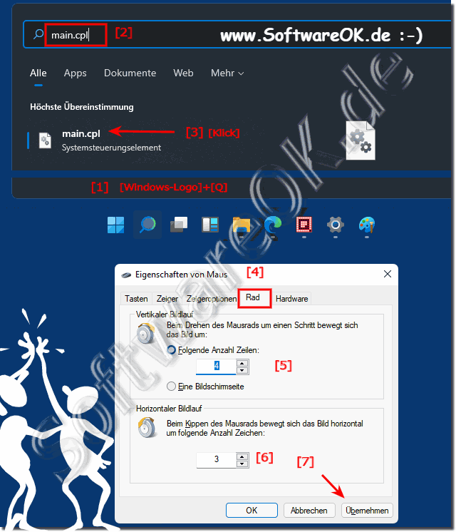 Mausradeinstellungen in Windows 11 finden!! 