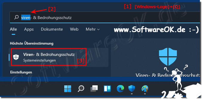 Überprüfe ob der Windows 11 Virenschutz aktiviert ist!
