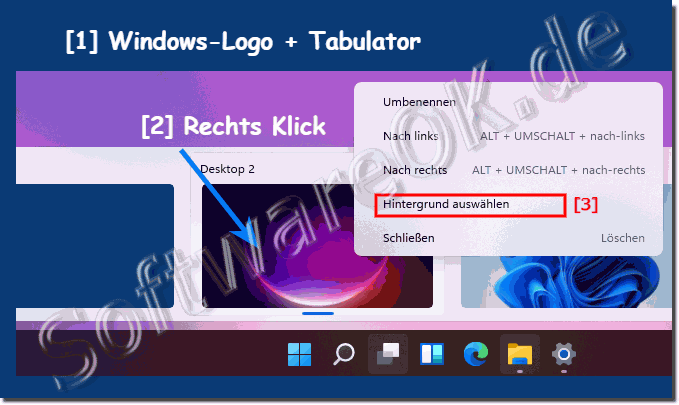 Unterschiedliche Hintergrundbilder auf verschiedenen Desktops unter Windows 11!