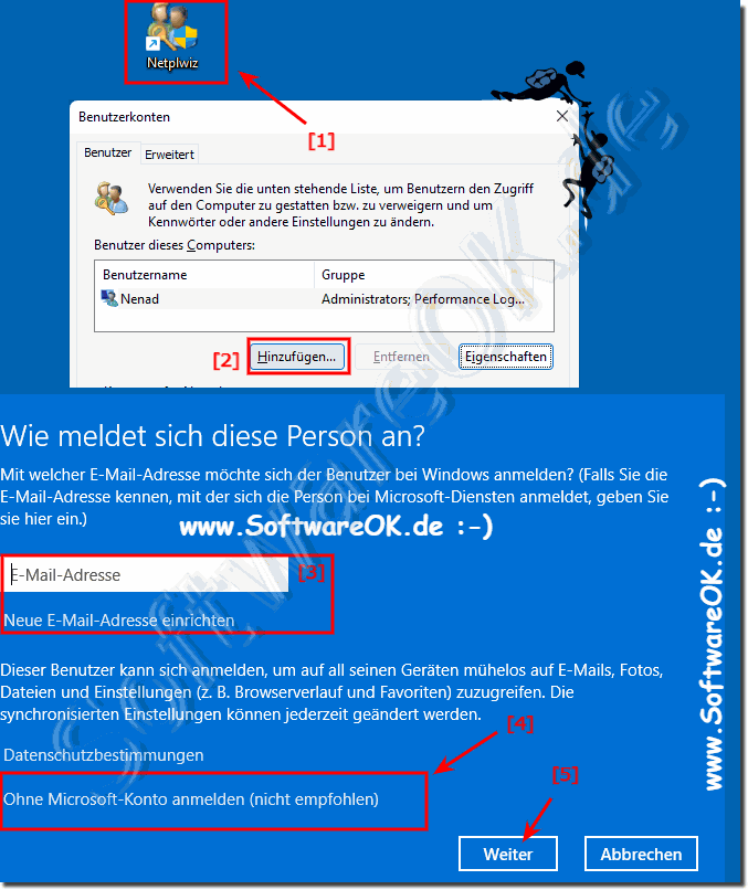 Weiter Konten / User Account am Windows 11 Rechner erstellen!