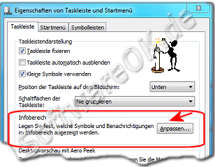 Taskleiste Eigenschaften in Windows-7