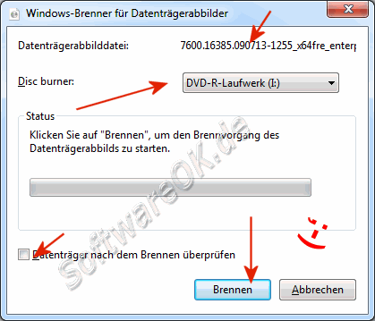 CD und DVD Abbilder mit Windows7 brennen