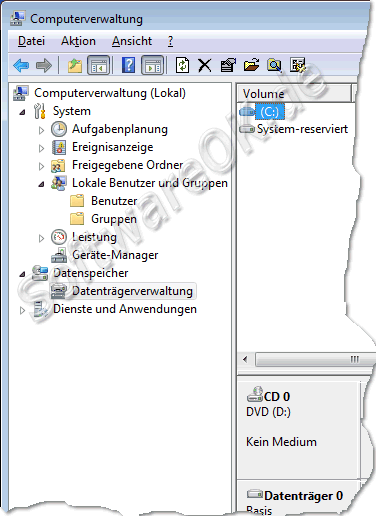 Computerverwaltung Windows7