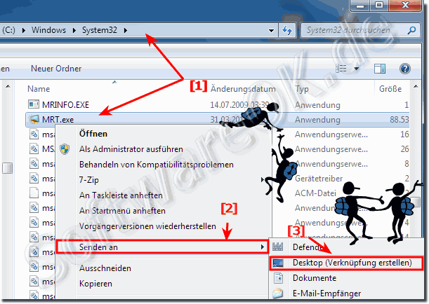 Desktopverknüpfung für das Microsoft Windows-Tool zum Entfernen bösartiger Software!