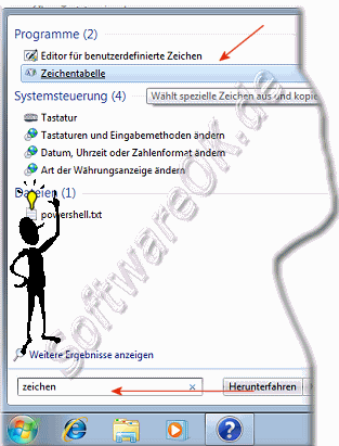Zeichentabelle in Windows-7 ffnen