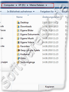Eigene Dateien in Windows-7 verschieben!