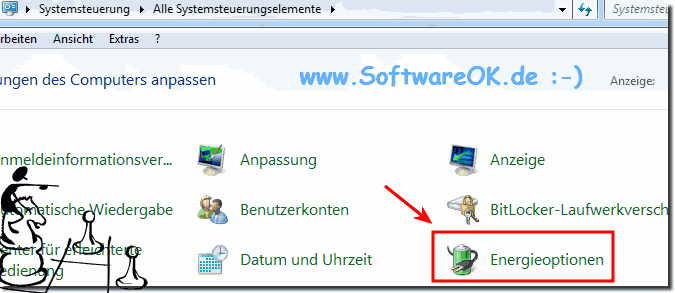 Energie-Optionen  im Windows-7!