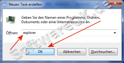 Explorer neu starten in Windows-7
