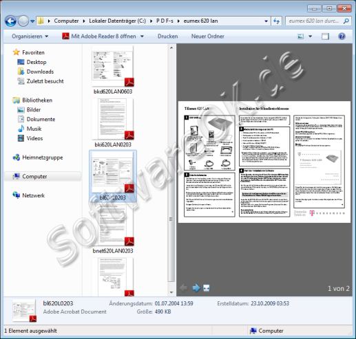 PDF Vorschau in Windows 7