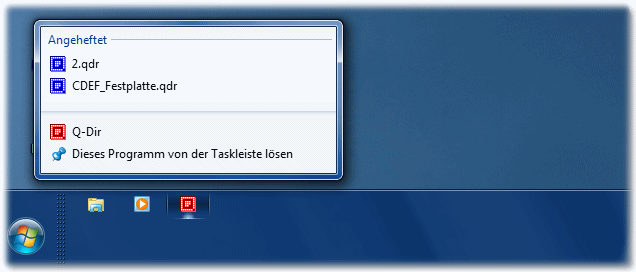 Pinnen an der Taskleiste in Windows-7