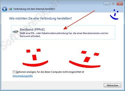 TDSL Windows-7 Breitband PPPoE