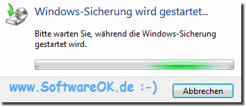 Windows-7 Sicherung wird gestartet!