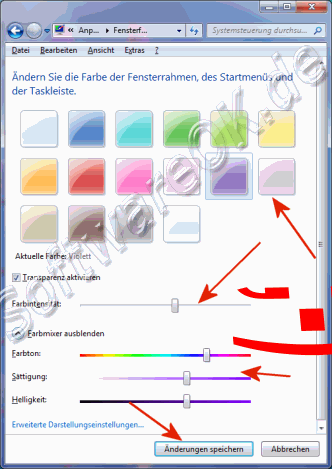Windows 7 Farbschema