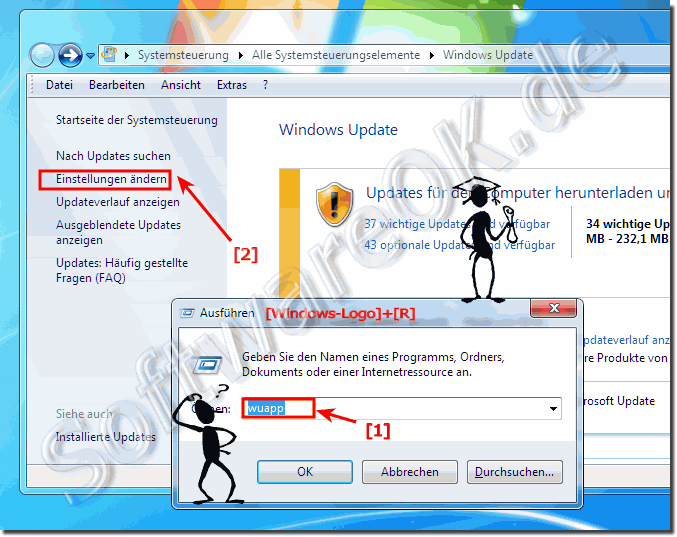 Windows, Empfohlene Updates deaktivieren!