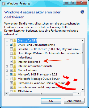 Weg mit dem Windows-7 Internet Explorer, 8 brauch ich nicht