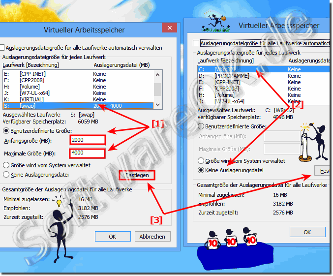 Anpassen der Auslagerungsdatei pagefile.sys in Windows-8.1 und 8!