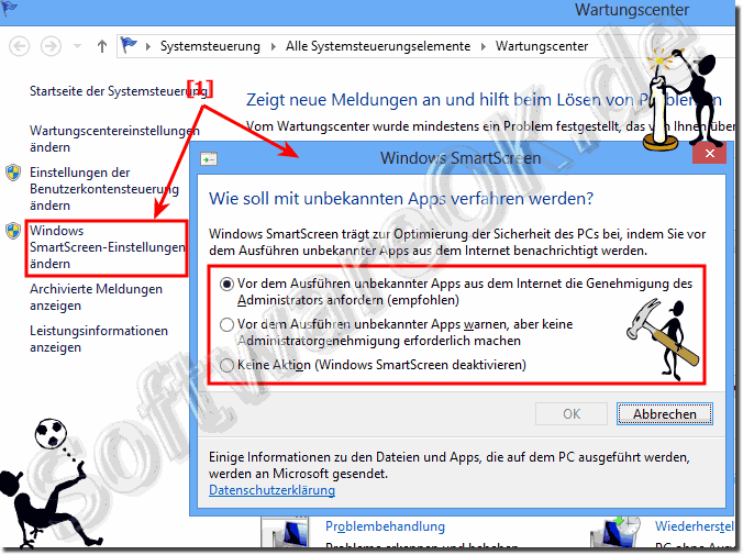 Anpassen von Windows 8.1 und 8 SmartScreen!