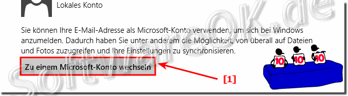Bei Windows 8 zu einem Microsoft-Konto Account wechseln!