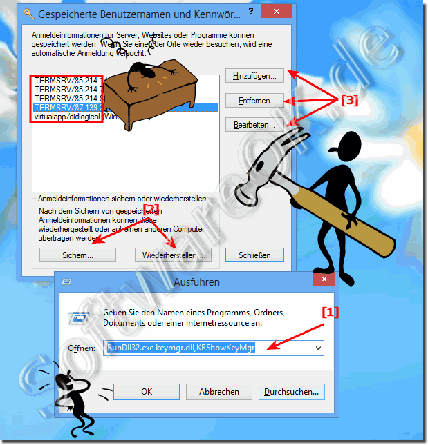 Benutzernamen und Passwrter fr Windows 8.1 und 8 Remotedesktop Sichern und Wiederherstellen!