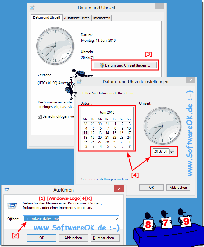 Datum oder Uhrzeit in Windows-8 ändern