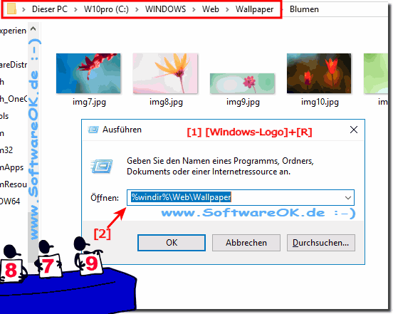 Desktop Hintergrund Bilder Ordner unter Windows!