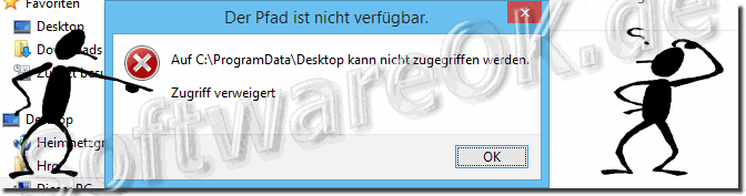 In Windows-8.1 C:\ProgramData\Desktop Zugriff verweigert!