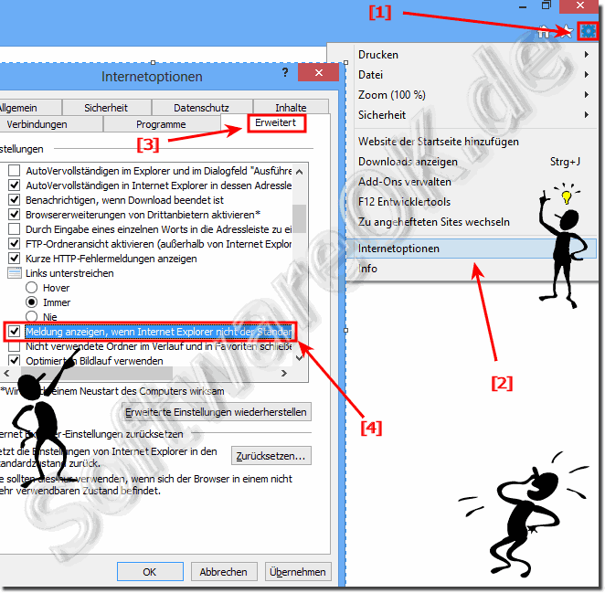 Internet Explorer 10 oder 11 als Standardbrowser in Windows 8 und 8.1 definieren!