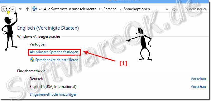 Primäre Sprache in Windows 8.1 festlegen
