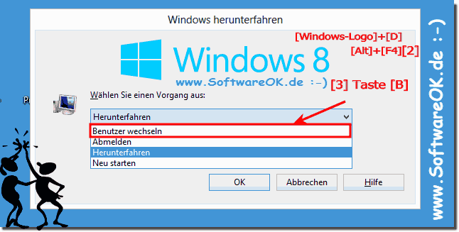Schnelles Benutzerwechseln in Windows 8