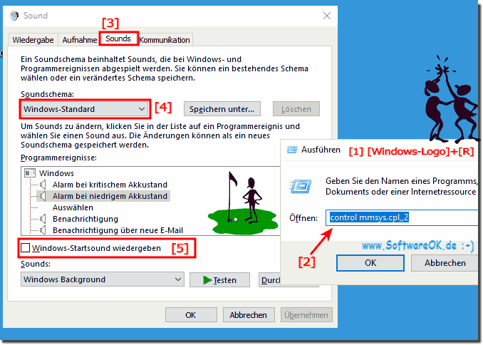 Windows-8/Soundschema in Windows-8/Windows-7 anpassen oder deaktivieren!