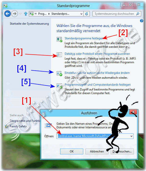 Standard Programm Einstellungen in Windows 8.